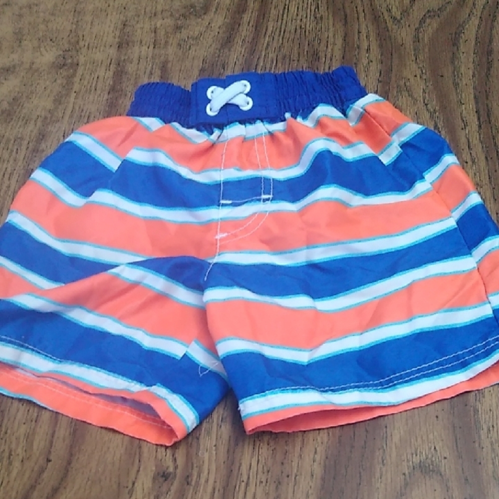 OP Vibrant Striped Swim Shorts with Elastic Waistband 12 Months